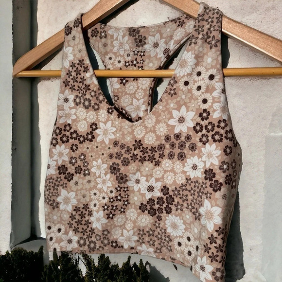 Aerie ditsy floral bra top S - Picture 1 of 5